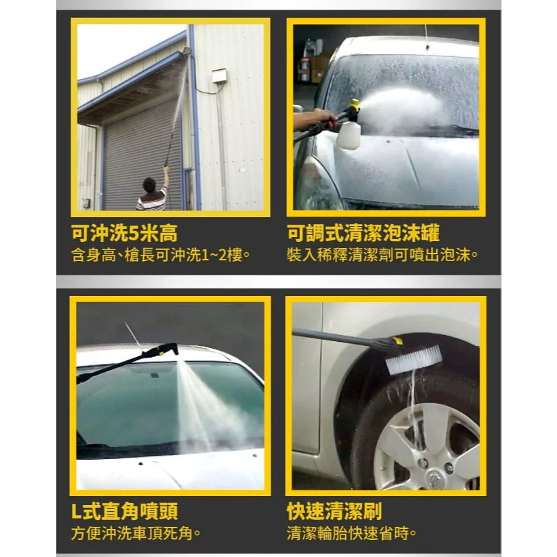 贈3米進水管Reaim萊姆HPI 1800高壓清洗機 洗車機 洗地機110V 商品圖片 5