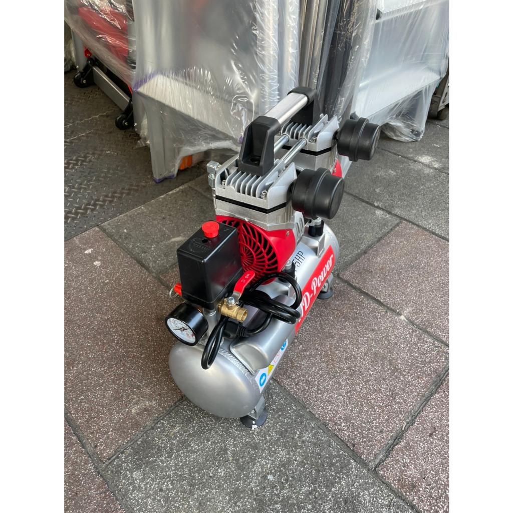 台北工具 雙缸3.5HP 10公升 輕量鋁合金 快速型無油靜音空壓機 空氣壓縮機 可木工 噴漆修補 商品圖片 2