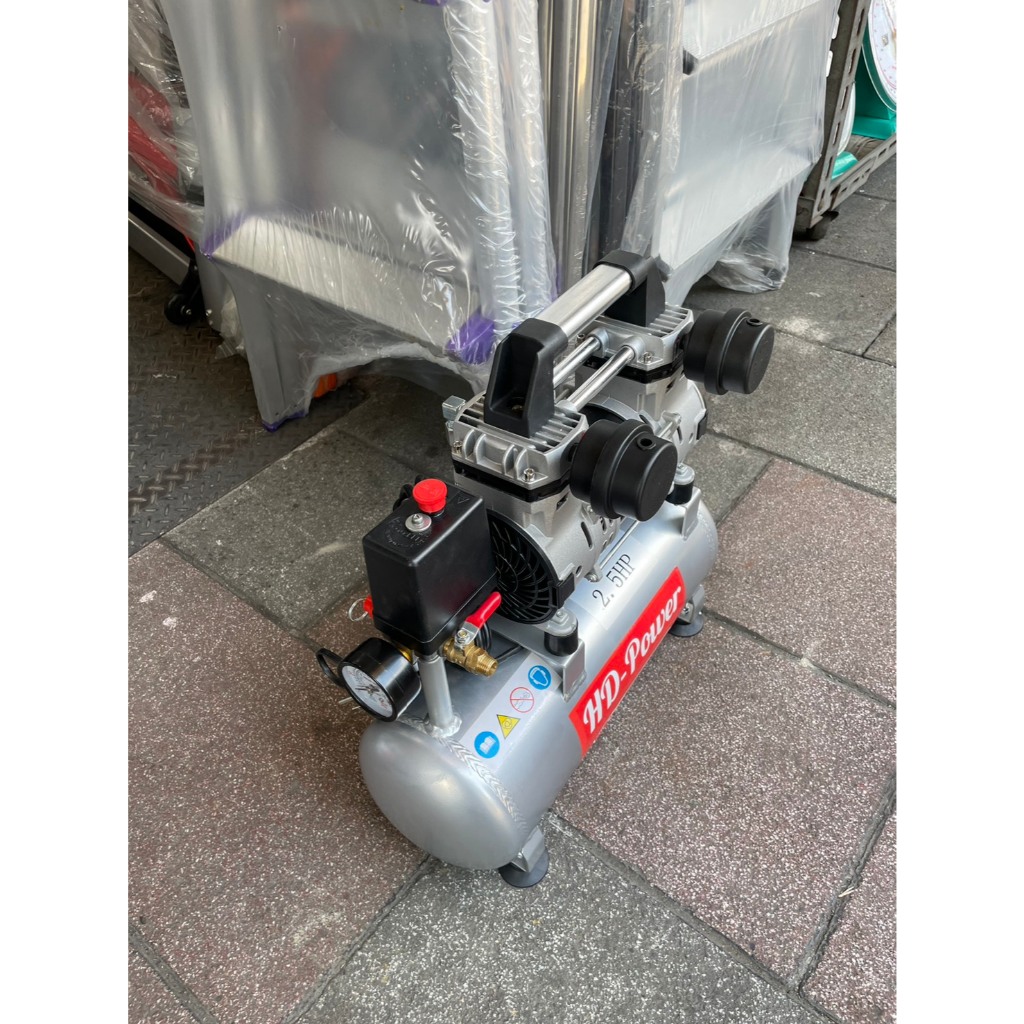台北工具 雙缸2.5HP 10公升 輕量鋁合金 快速型無油靜音空壓機 空氣壓縮機 可木工 噴漆修補 商品圖片 6
