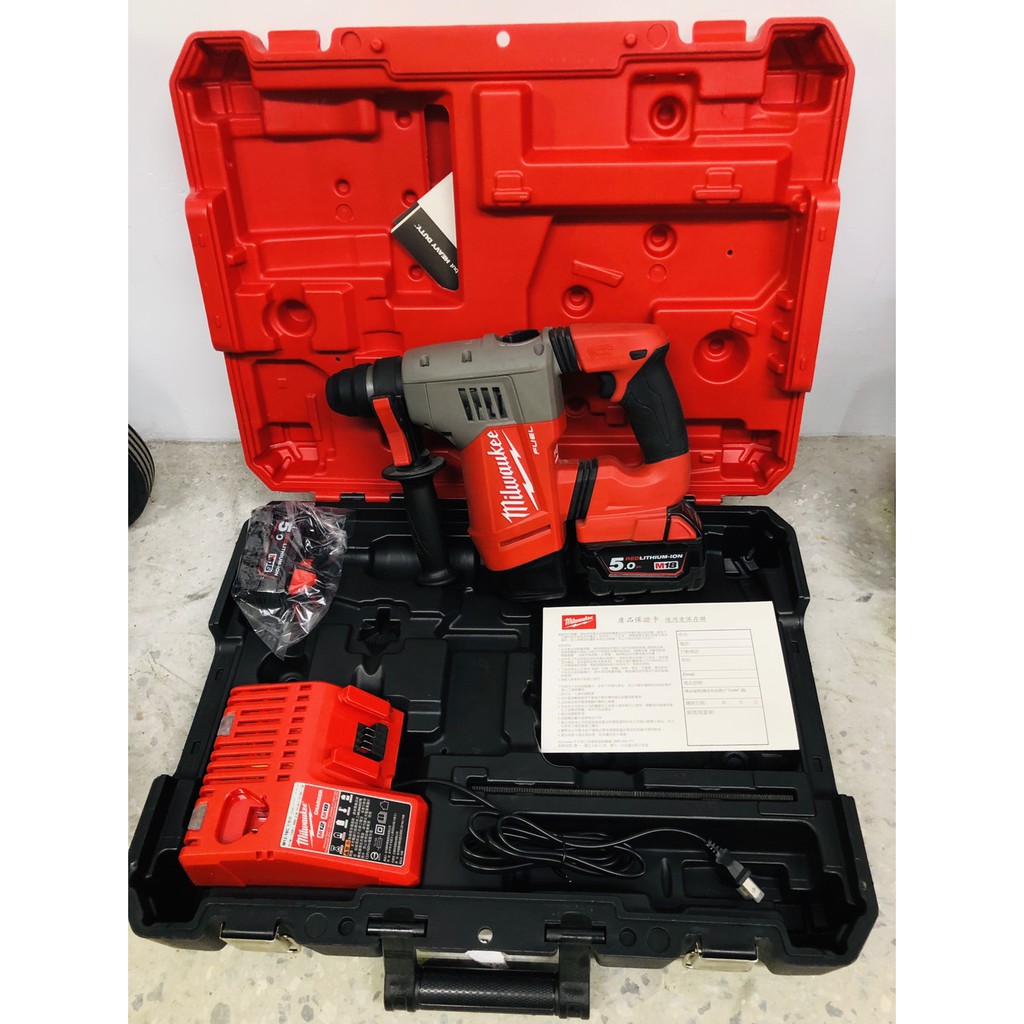 台灣公司貨 美沃奇 鋰電無刷強力型四溝鎚鑽 M18CHP-502C 充電式電動錘鑽 配5.0A雙電池 Milwauk
